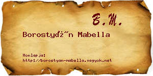 Borostyán Mabella névjegykártya